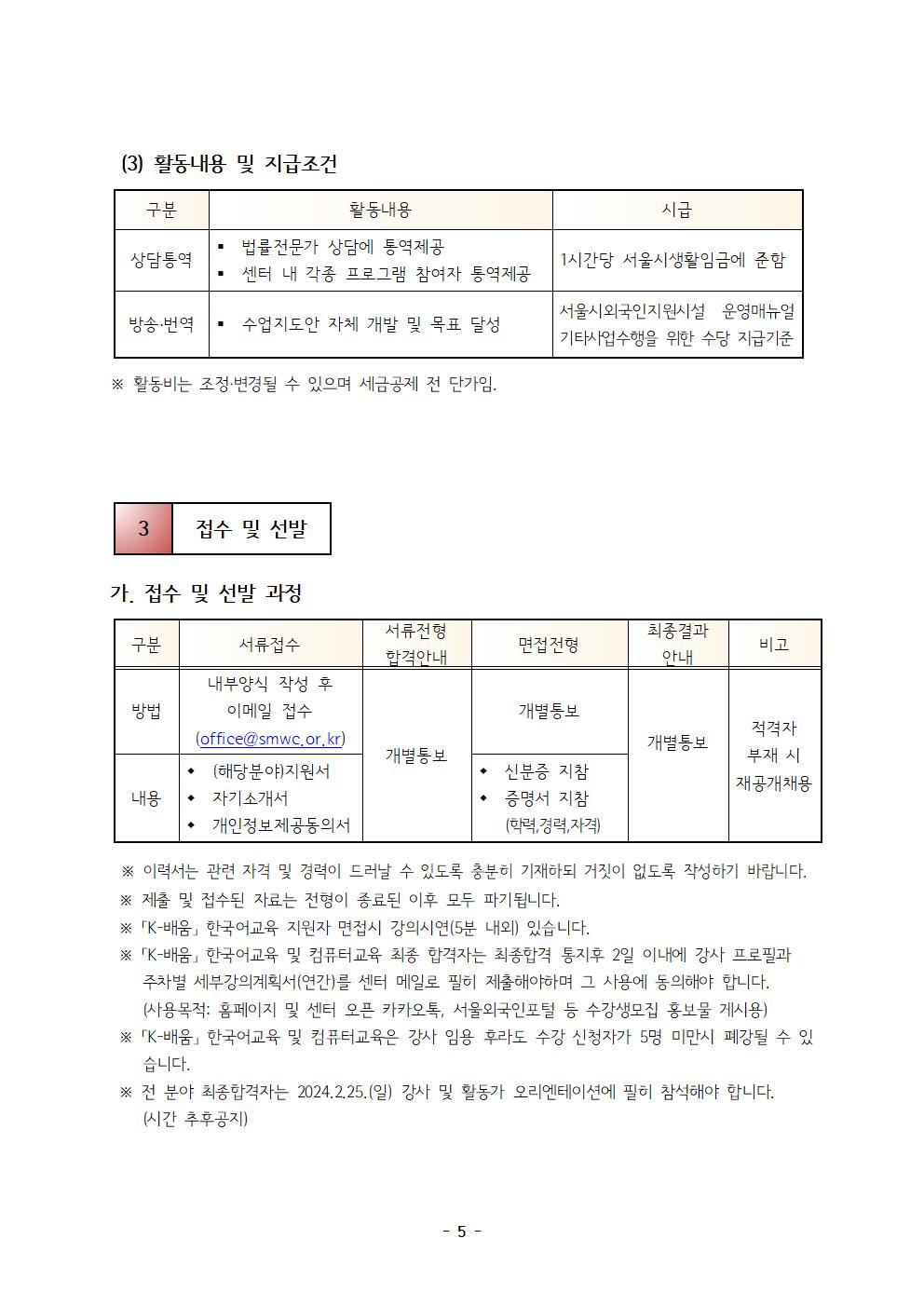 2024 성동센터_모집공고문_(강사 및 자원활동가) (사진 5)
